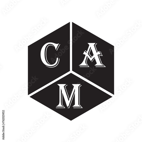 CAM letter logo design on white background. CAM creative initials letter logo concept. CAM letter design.
