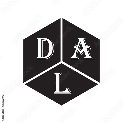 PrintDAL letter logo design on white background. DAL creative initials letter logo concept. DAL letter design.
