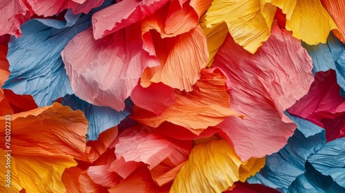Colorful crepe paper patterns inspired by its expressive nature