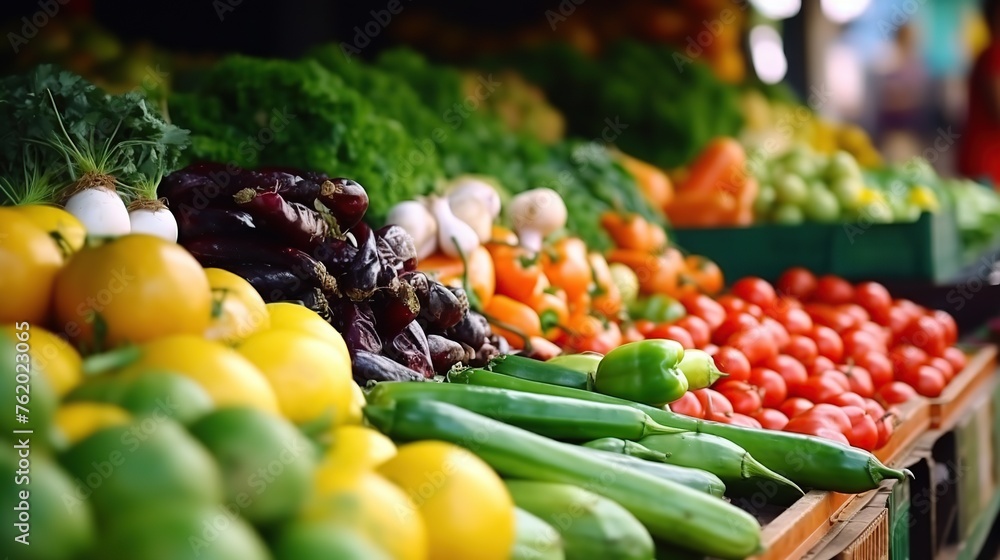 various kinds of vegetables are sold in the market