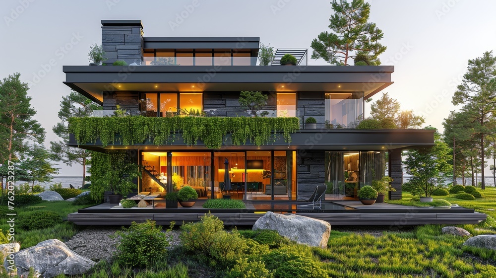 Eco Friendly Modern House. Eco Friendly Modern House.
