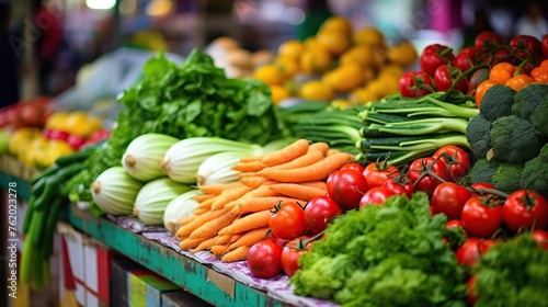 various kinds of vegetables are sold in the market