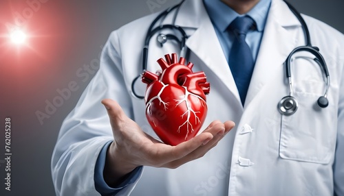 doctor holding a heart