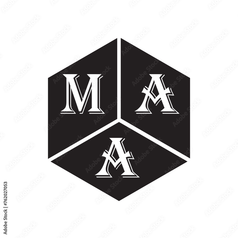 MAA letter logo design on white background. MAA creative initials letter logo concept. MAA letter design.
