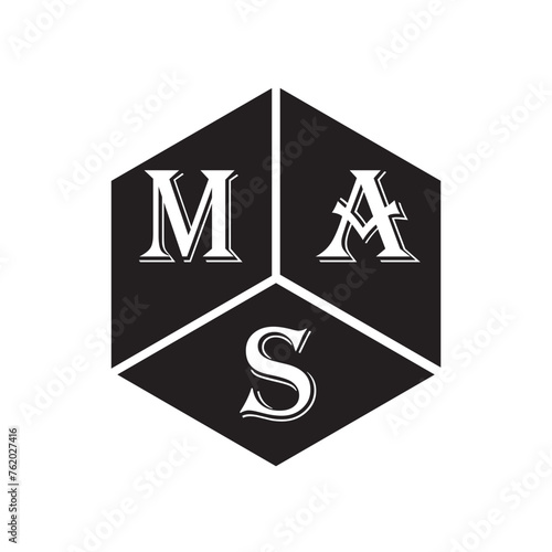MAS letter logo design on white background. MAS creative initials letter logo concept. MAS letter design.
