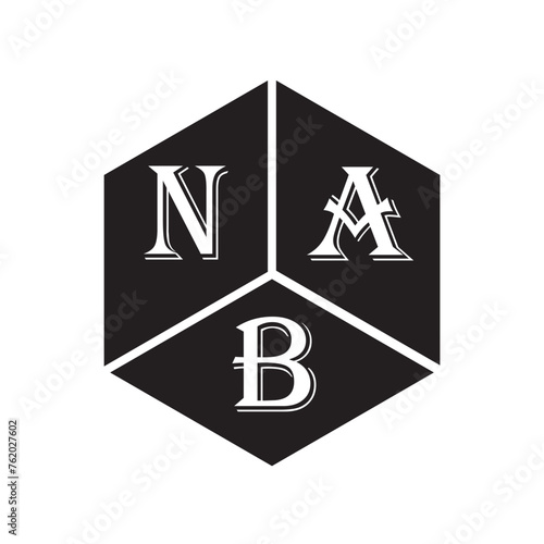 NAB letter logo design on white background. NAB creative initials letter logo concept. NAB letter design.
