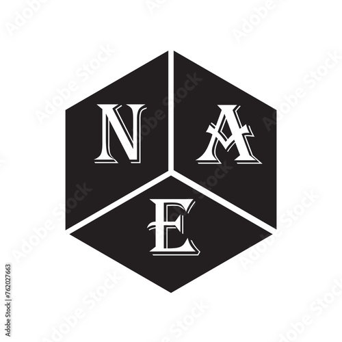 NAE letter logo design on white background. NAE creative initials letter logo concept. NAE letter design. 