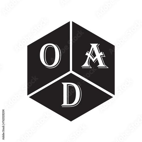 OAD letter logo design on white background. OAD creative initials letter logo concept. OAD letter design.
