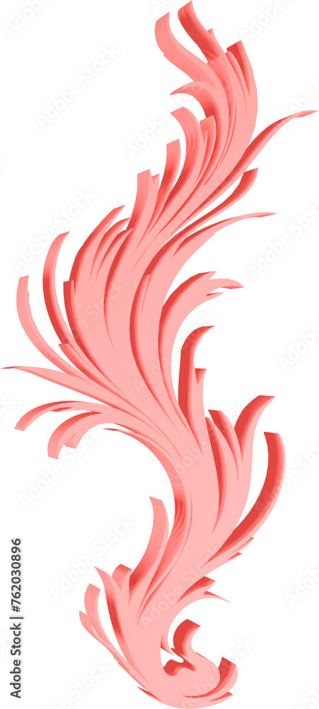 3D illustration render of abstract fire symbol of different shapes and colors on a transparent background 3D illustration render of abstract fire symbol of different shapes and colors on a transparent background