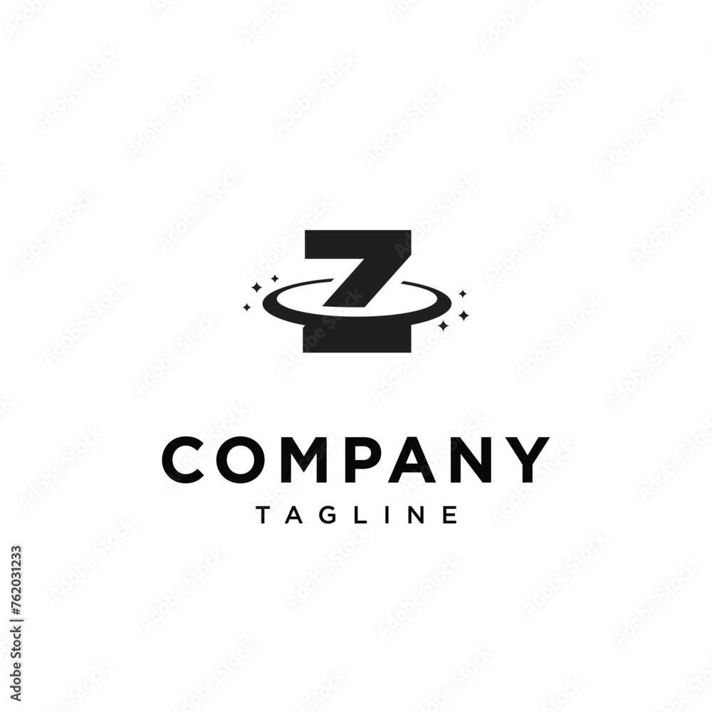 Letter Z Planet Space Logo icon vector template eps