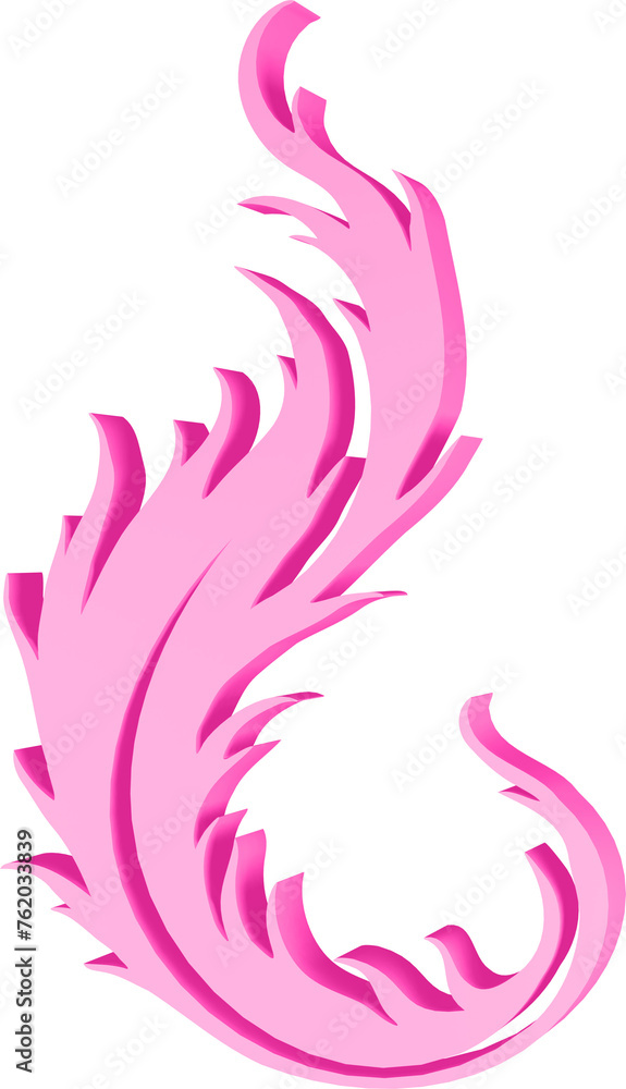 3D illustration render of abstract fire symbol of different shapes and colors on a transparent background 3D illustration render of abstract fire symbol of different shapes and colors on a transparent background