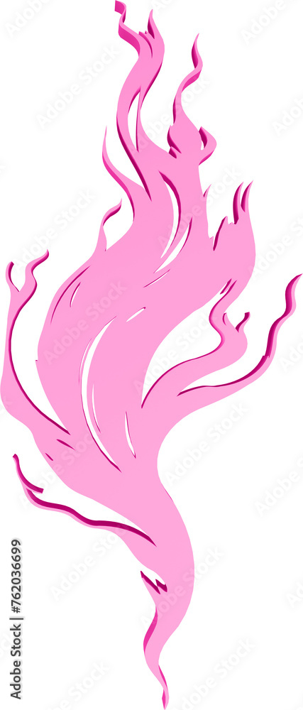 3D illustration render of abstract fire symbol of different shapes and colors on a transparent background 3D illustration render of abstract fire symbol of different shapes and colors on a transparent background