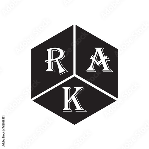 RAK letter logo design on white background. RAK creative initials letter logo concept. RAK letter design. 