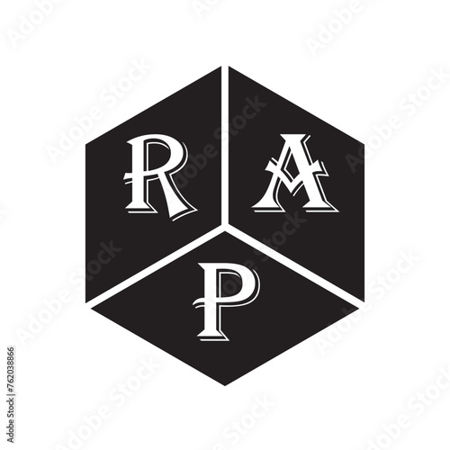 RAP letter logo design on white background. RAP creative initials letter logo concept. RAP letter design.
