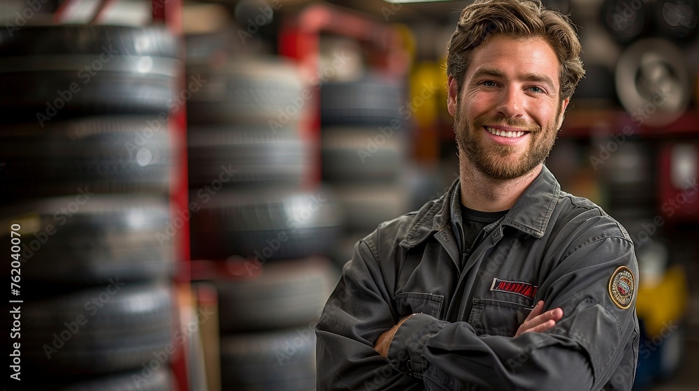 A professional senior mechanic stands confidently in his workshop, surrounded by tools and car parts, representing expertise and reliability in auto repair. A professional senior mechanic stands confidently in his workshop, surrounded by tools and car parts, representing expertise and reliability in auto repair.