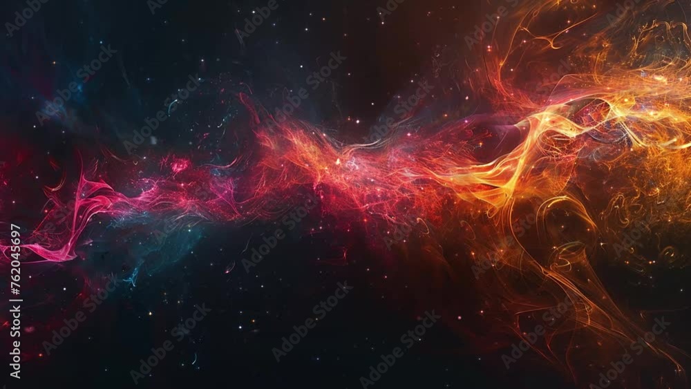 Looping Banner modern abstract motion banner on dark background fantasy. seamless ...