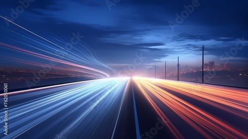 Abstract light background City road light nigh
