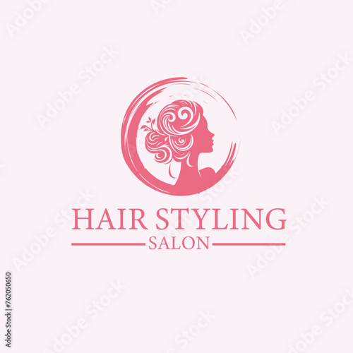 WOMEN HAIR STYLING LOGO VECTOR