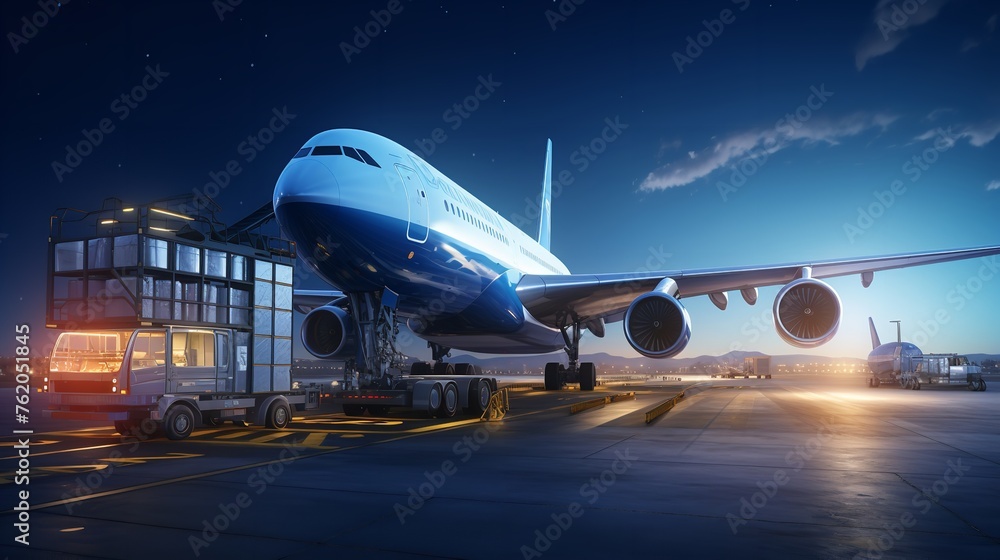 Air cargo freighter Logistics import export go

 - obrazy, fototapety, plakaty 