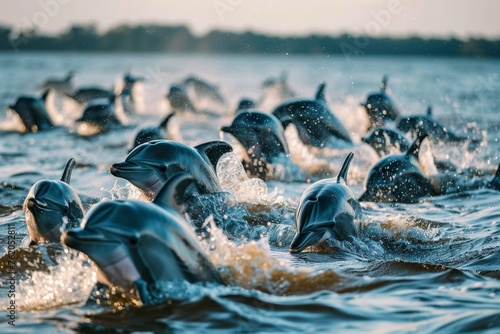 Dolphins Hunting Together