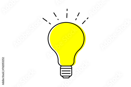 点灯した電球のイラスト