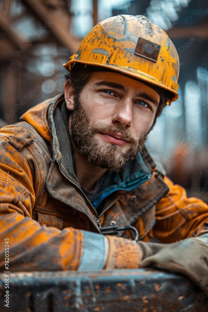 Bearded Man in Hard Hat Bearded Man in Hard Hat