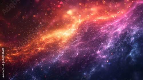 Wallpaper Mural Abstract Space Background featuring multicolored Galaxy, Nebula and stars. Cosmic wallpaper. Torontodigital.ca