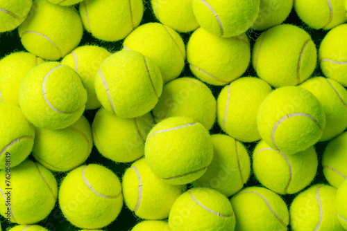 Background of lots of vibrant tennis balls © fotofabrika