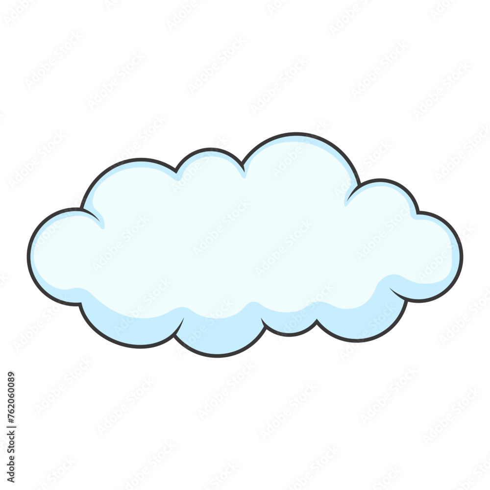 Cloud Icon with Abstract Design. Vector Illustration