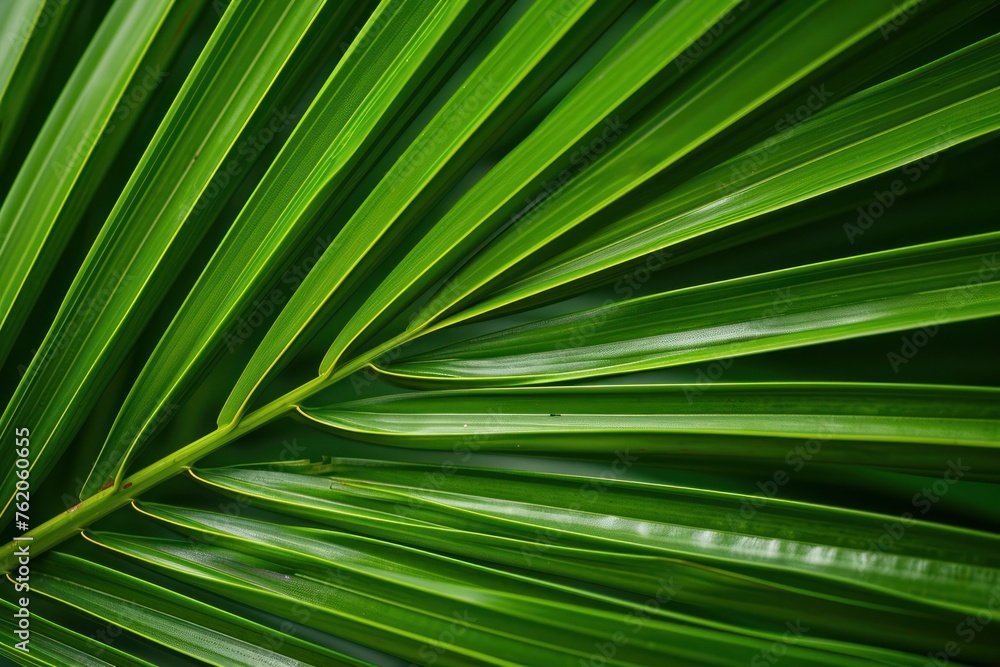 Obraz premium macro shot palm leaf texture natural tropical green leaf