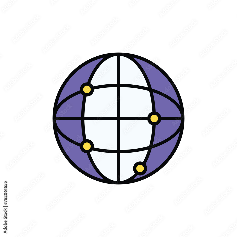 Worldwide icon design with white background stock illustration Worldwide icon design with white background stock illustration
