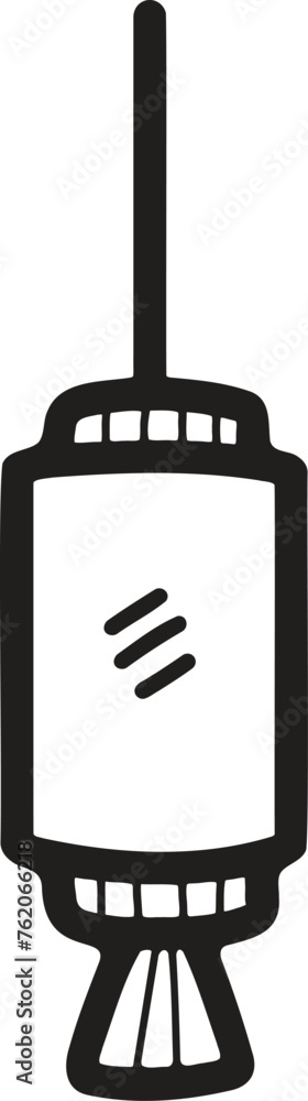 Hand Drawn Japanese and Chinese style lantern pole in flat style Hand Drawn Japanese and Chinese style lantern pole in flat style