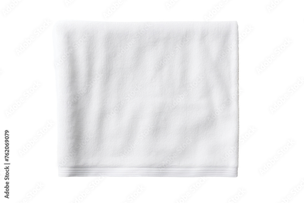 White Towel on White Background. On a White or Clear Surface PNG Transparent Background. White Towel on White Background. On a White or Clear Surface PNG Transparent Background.