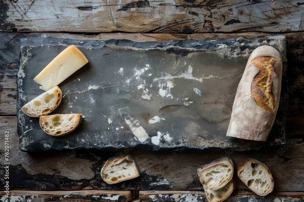Vintage Cheese Tasting on Reclaimed Wood Surface