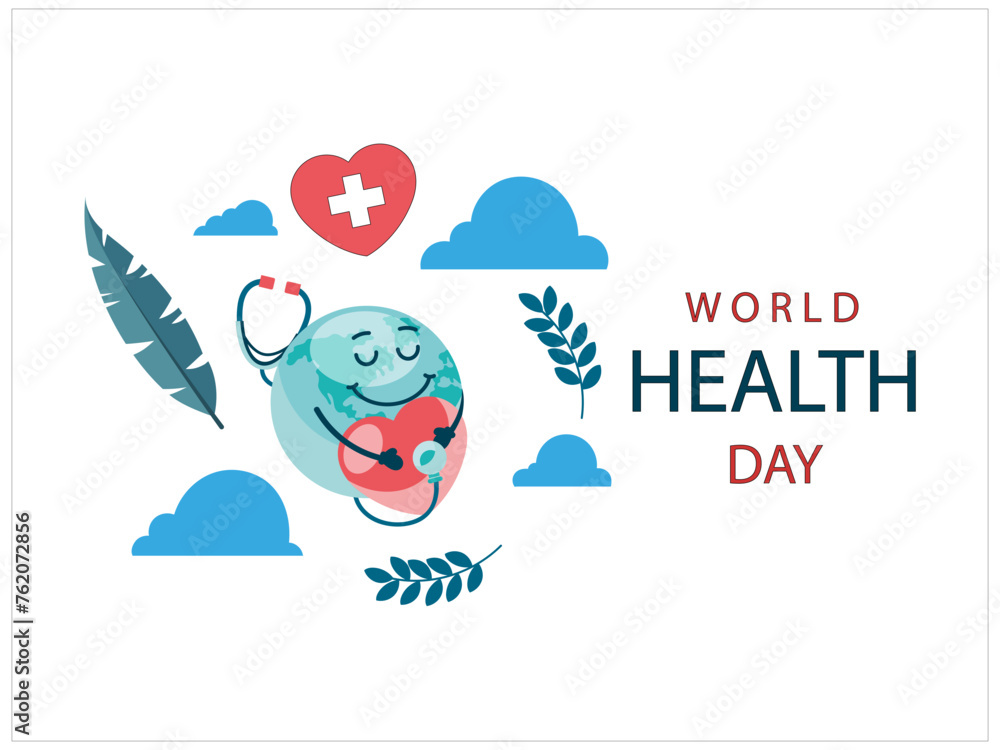 World health day logo, icon, vector and illustration. 