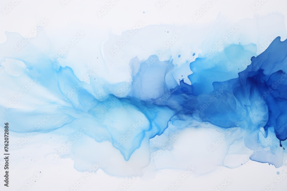 abstract water color in white and blue