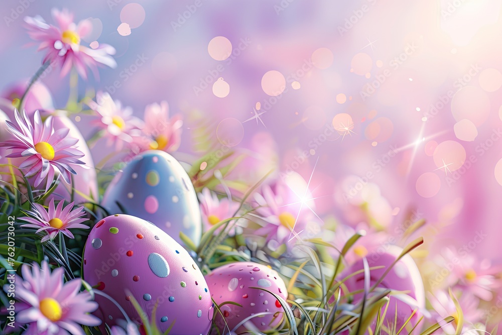 Easter Background with Eggs Easter Background with Eggs