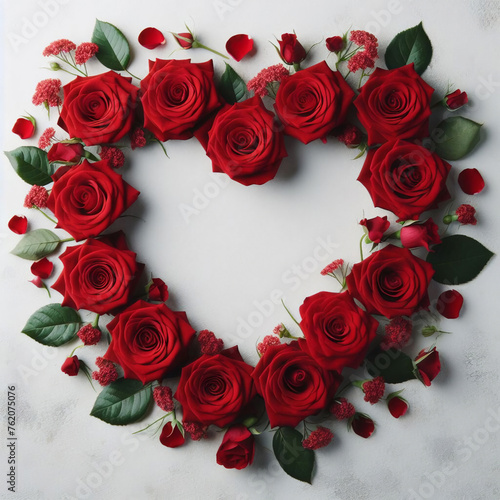 heart of red roses