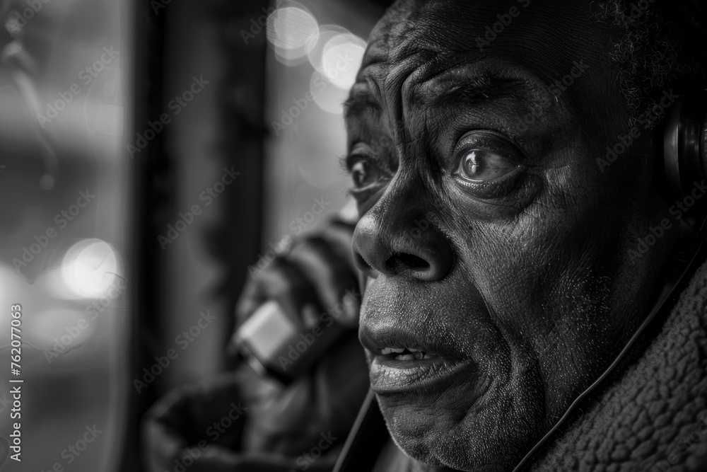 Focusing on a man eagerly awaiting a phone call, his hopeful gaze and body language telling a story of expectation. Focusing on a man eagerly awaiting a phone call, his hopeful gaze and body language telling a story of expectation.