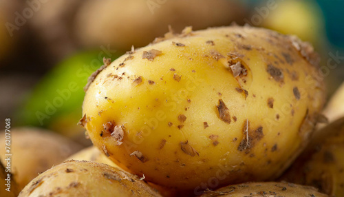 Close up Photo of Fresh Organic potato Vegetable in the Farm
