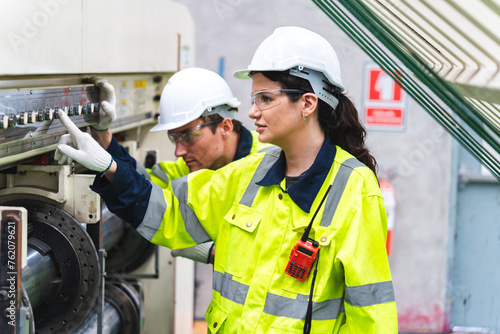 woman engineer in uniform h...