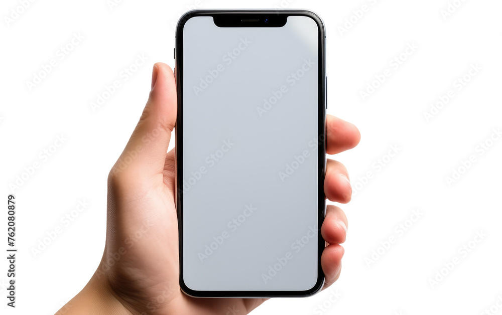 Person Holding a Cell Phone in Their Hand. On a White or Clear Surface PNG Transparent Background. Person Holding a Cell Phone in Their Hand. On a White or Clear Surface PNG Transparent Background.