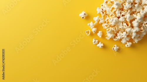 popcorn on a yellow background