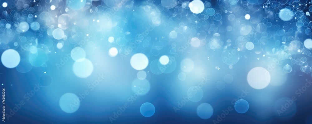 Obraz premium blue bokeh lights and water ripples that can symbolize tranquility and the mystery of the deep