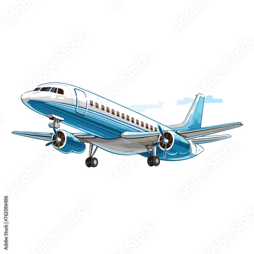 Airplane Clipart isolated on white background