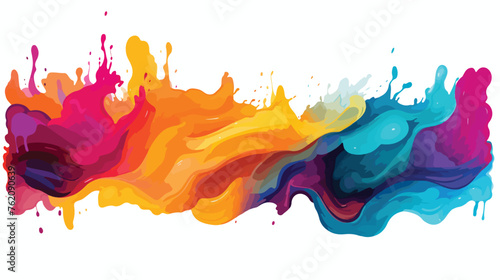 Colorful rainbow paint stains abstraction. Vector 