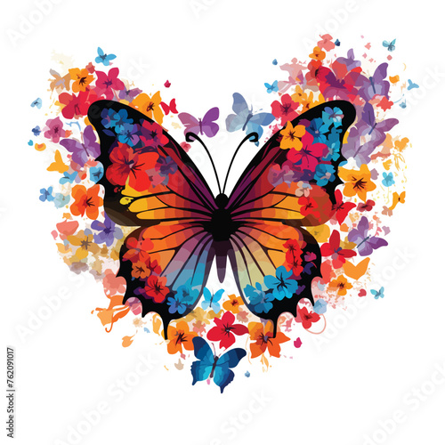 Butterfly in the Heart Clipart  © Aina