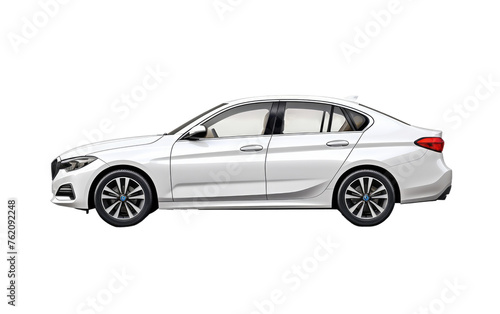 White Car on White Background. On a White or Clear Surface PNG Transparent Background. © Usama