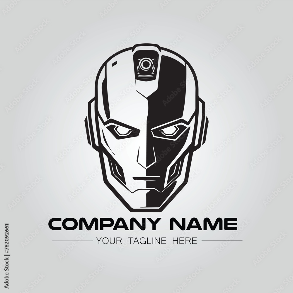 Robot company logo vector image Robot company logo vector image
