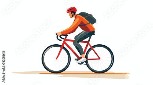 Cycling flat vector isolated on white background 